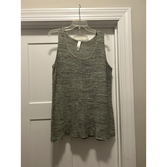 Green Brown Tight Knit Sweater Tank top Sleeveless Top Plus Size 1X Lightweight - Picture 1 of 4
